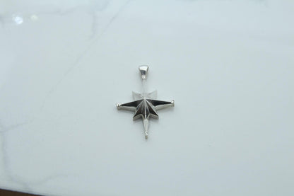 Compass Urn Necklace – 925 Sterling Silver Memorial Ash Pendant (25 mm)