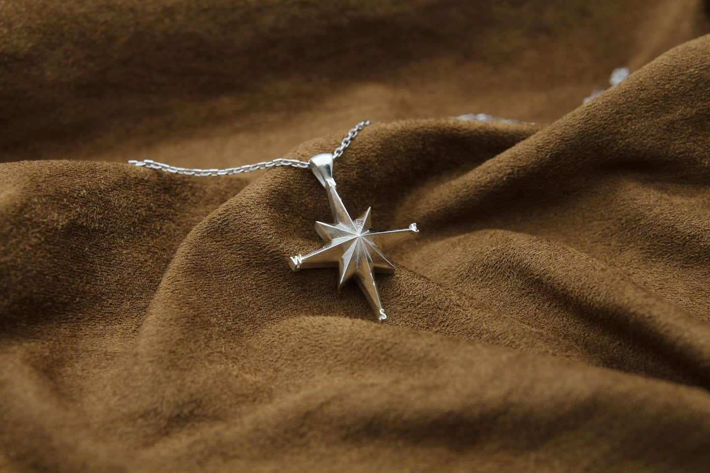 Compass Urn Necklace – 925 Sterling Silver Memorial Ash Pendant (25 mm)