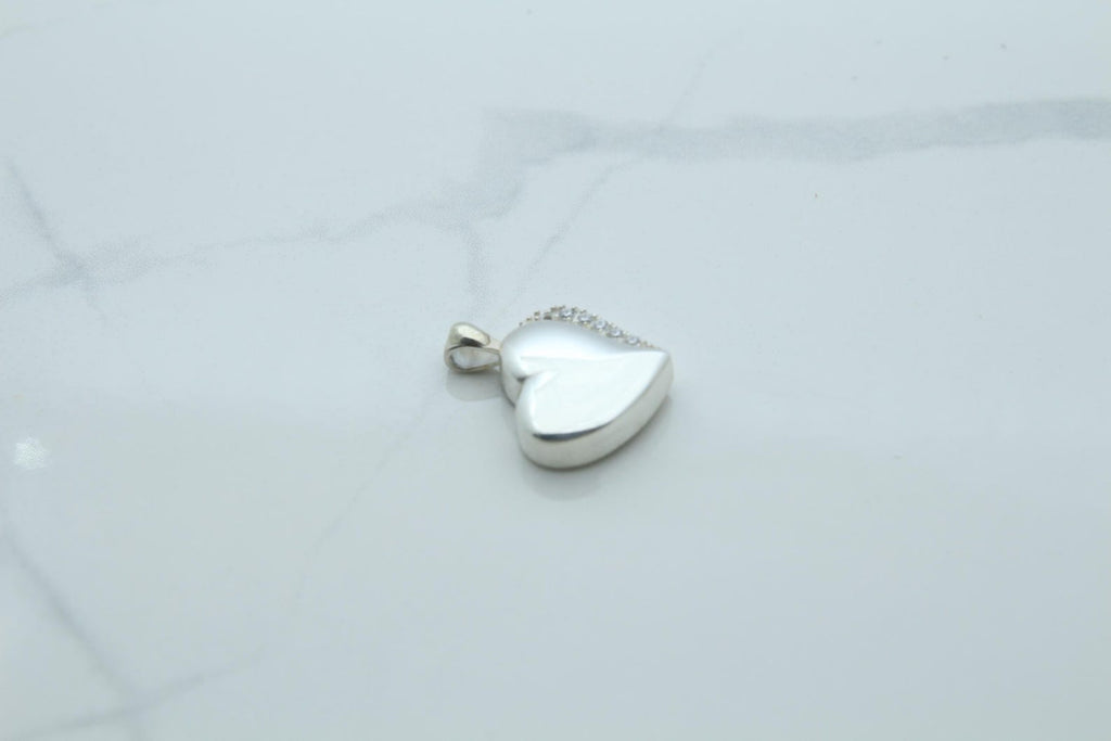 Heart Urn Necklace – 925 Sterling Silver Memorial Ash Pendant (15 mm) – Personalized Engraving Available