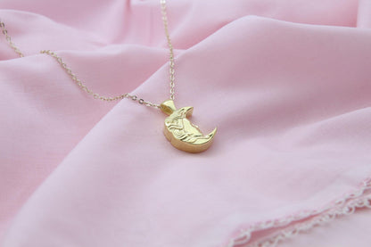 Lunar Goddess Silhouette Urn Necklace – 925 Sterling Silver Memorial Ash Pendant with Optional Engraving (16.5 mm)