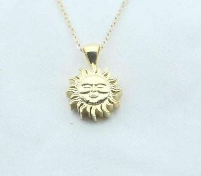 Solar Harmony Urn Necklace – 925 Sterling Silver Sun Ash Pendant with Optional Engraving (14 mm)