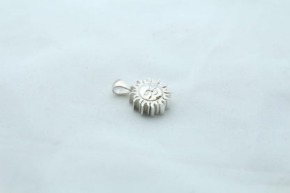 Radiant Sunfire Memorial Urn Necklace – 925 Sterling Silver Sun Ash Pendant with Optional Engraving (14 mm)