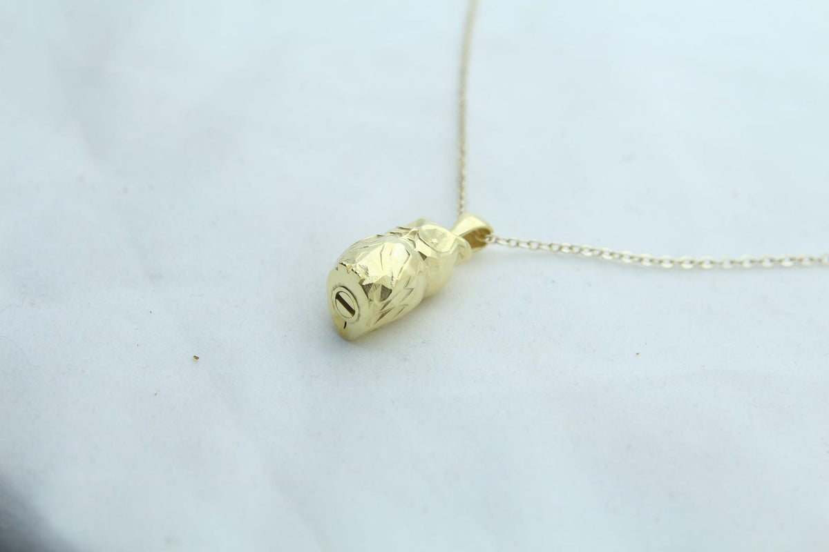 Night Guardian Owl Urn Necklace – 925 Sterling Silver Ash Pendant with Optional Engraving (17 mm)