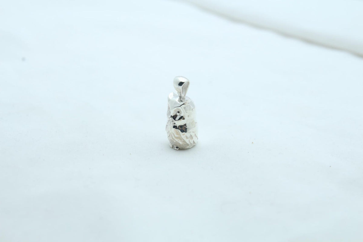 Mystic Owl Memorial Urn Necklace – 925 Sterling Silver Ash Pendant with Optional Engraving (17 mm)