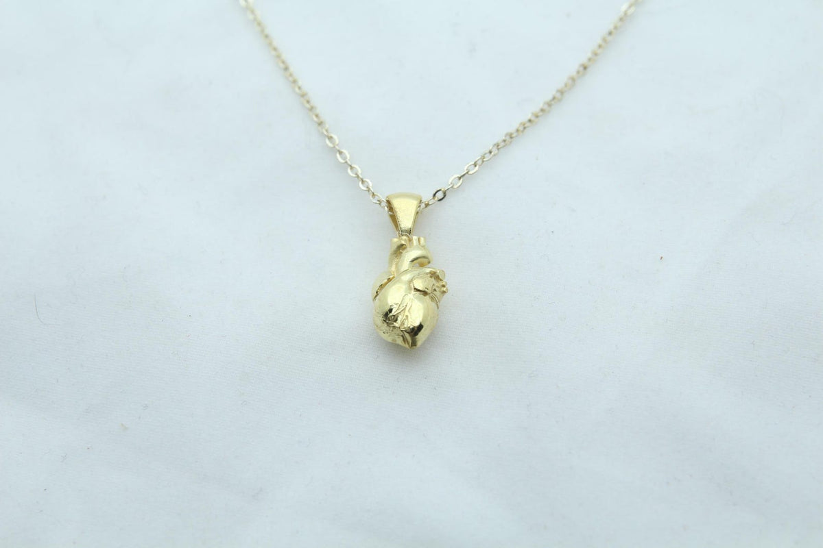 Eternal Pulse Urn Necklace – 925 Sterling Silver Anatomical Heart Ash Pendant with  (15 mm)