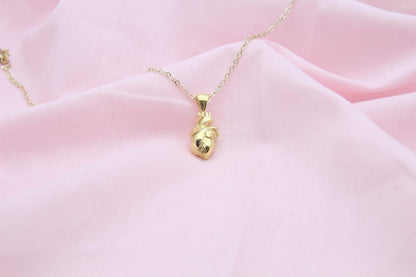 Eternal Pulse Urn Necklace – 925 Sterling Silver Anatomical Heart Ash Pendant with  (15 mm)
