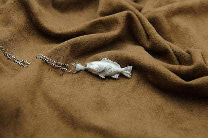 Ocean Whisper Fish Urn Necklace – 925 Sterling Silver Memorial Ash Pendant (27 mm)