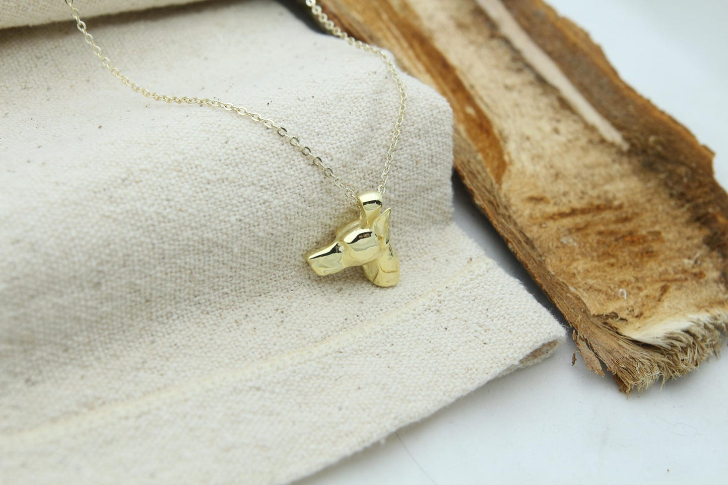 Doberman Spirit Urn Necklace – 925 Sterling Silver Dog Memorial Ash Pendant (17 mm)