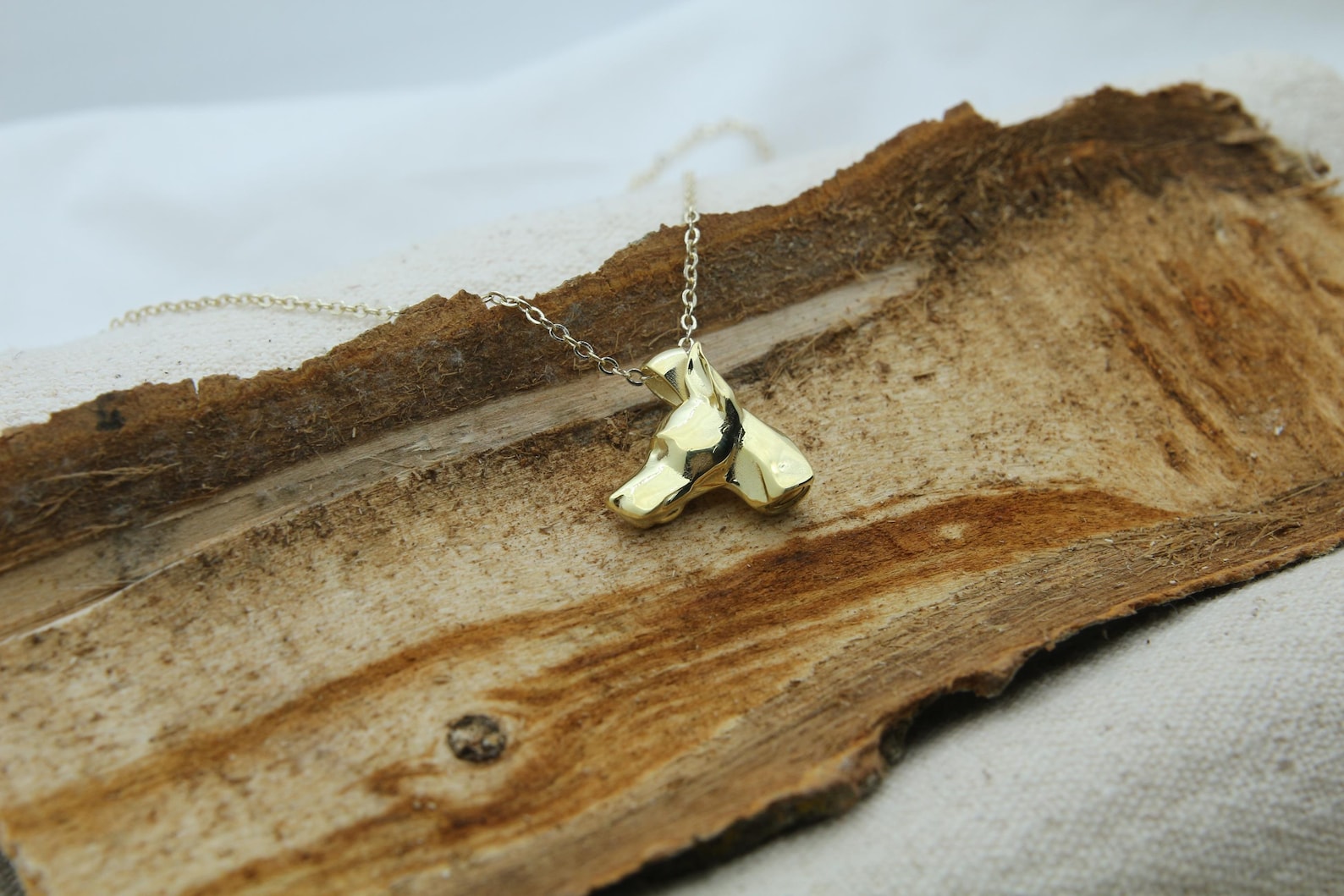 Doberman Spirit Urn Necklace – 925 Sterling Silver Dog Memorial Ash Pendant (17 mm)
