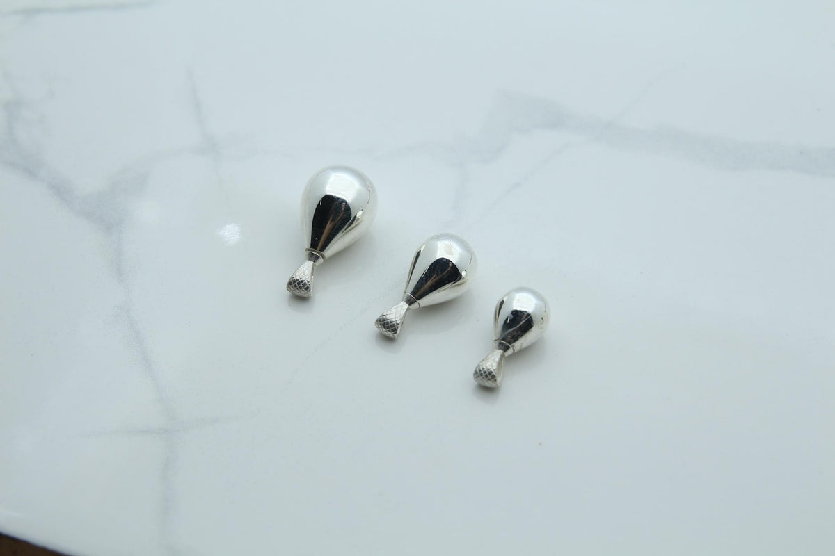 Tear Drop Urn Necklace – 925 Sterling Silver, Top-Loading Memorial Keepsake Pendant (3 Size Options)