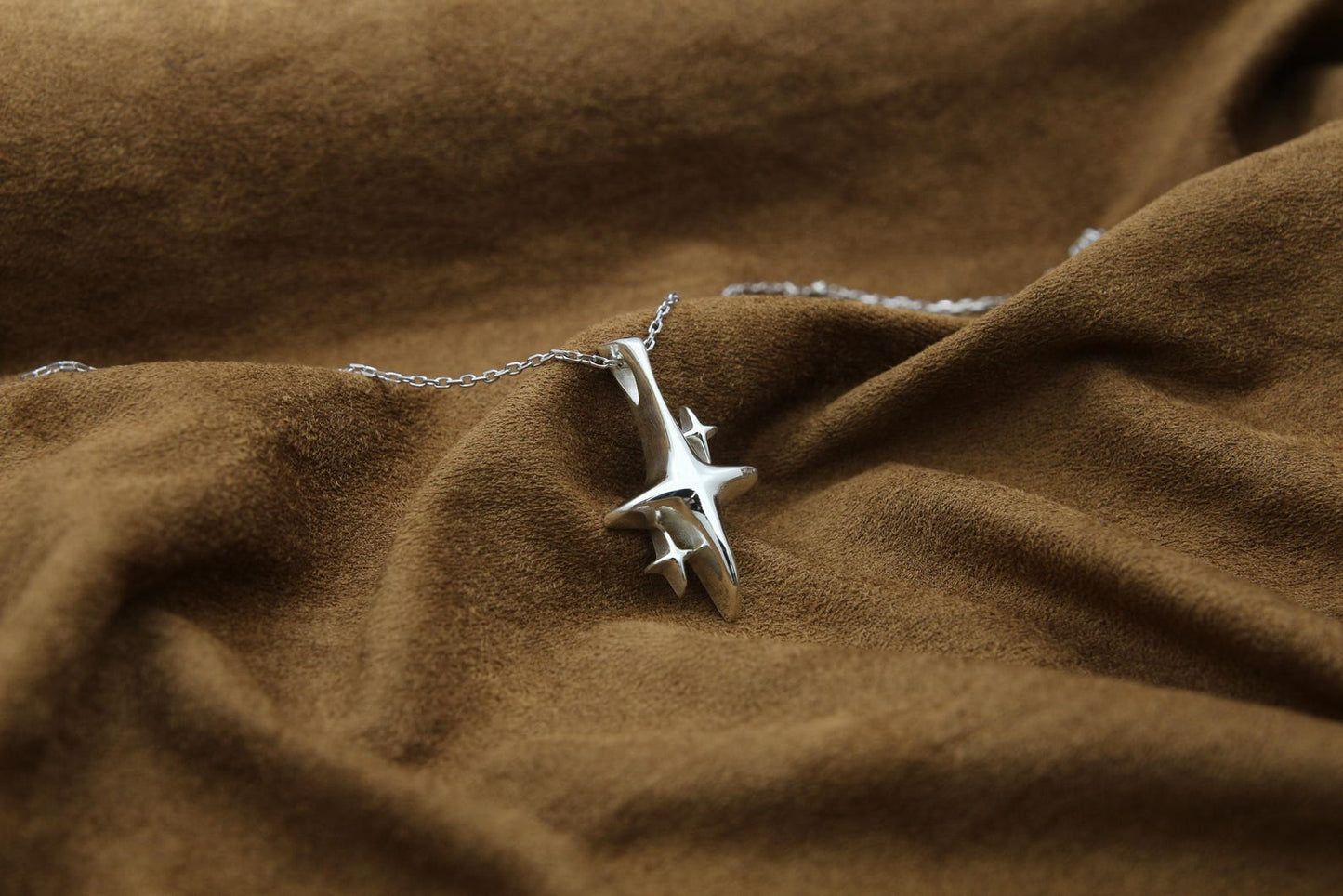 North Star Urn Necklace – 925 Sterling Silver Memorial Ash Pendant (26 mm / 32 mm)