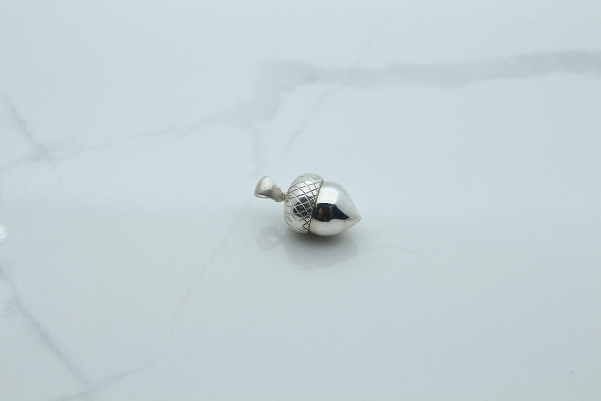 Acorn Urn Necklace – 925 Sterling Silver Memorial Keepsake Pendant (13.5 mm)
