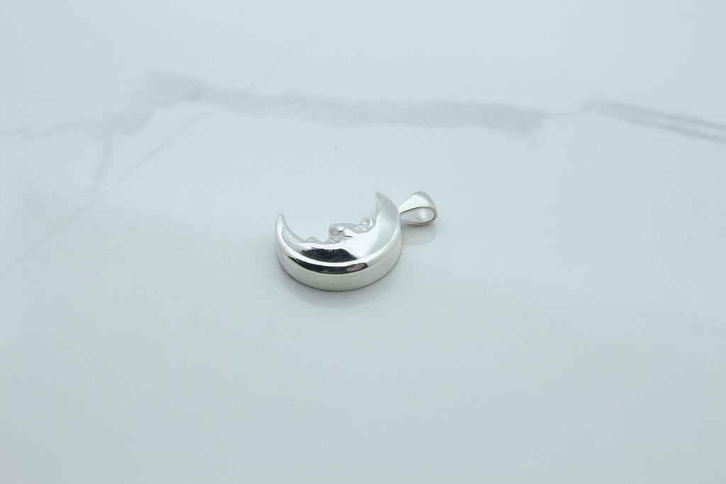 Moon Grandpa Urn Necklace – 925 Sterling Silver Memorial Ash Pendant (20 mm)