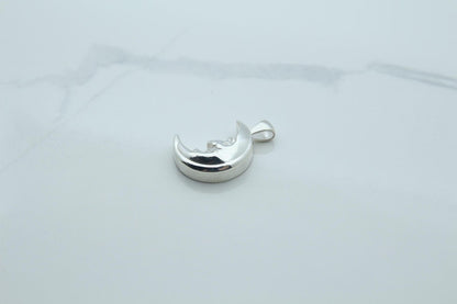 Moon Grandpa Urn Necklace – 925 Sterling Silver Memorial Ash Pendant (20 mm)