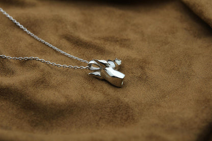 Doberman Urn Necklace – 925 Sterling Silver Dog Ash Pendant