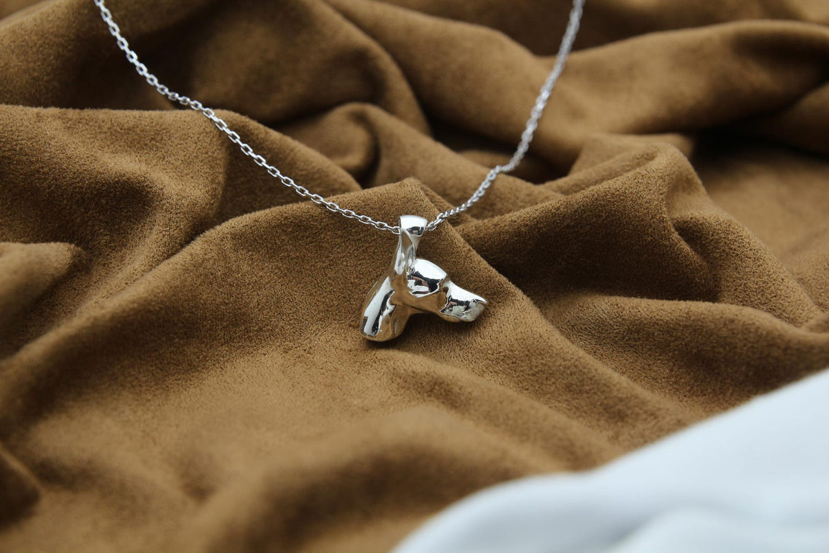 Doberman Urn Necklace – 925 Sterling Silver Dog Ash Pendant