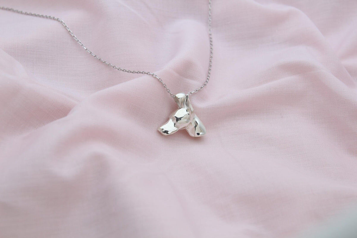 Doberman Urn Necklace – 925 Sterling Silver Dog Ash Pendant