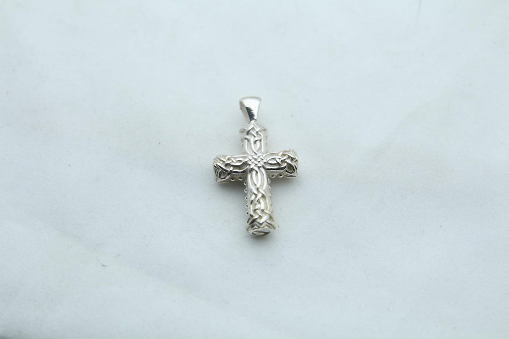 Celtic Cross Heritage Urn Necklace – 925 Sterling Silver Memorial Ash Pendant (24 mm)