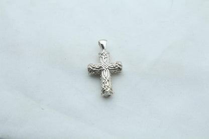 Celtic Cross Heritage Urn Necklace – 925 Sterling Silver Memorial Ash Pendant (24 mm)