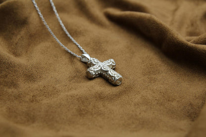 Celtic Cross Heritage Urn Necklace – 925 Sterling Silver Memorial Ash Pendant (24 mm)