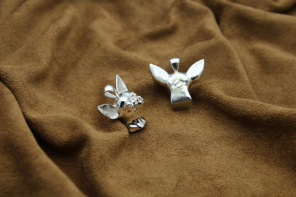 Chihuahua Love Memorial Urn Necklace – 925 Sterling Silver Dog Ash Pendant with Optional Engraving (20 mm)