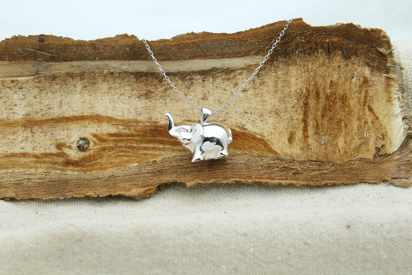 Elephant Soul Memorial Urn Necklace – 925 Sterling Silver Ash Pendant with Optional Engraving (20 mm)