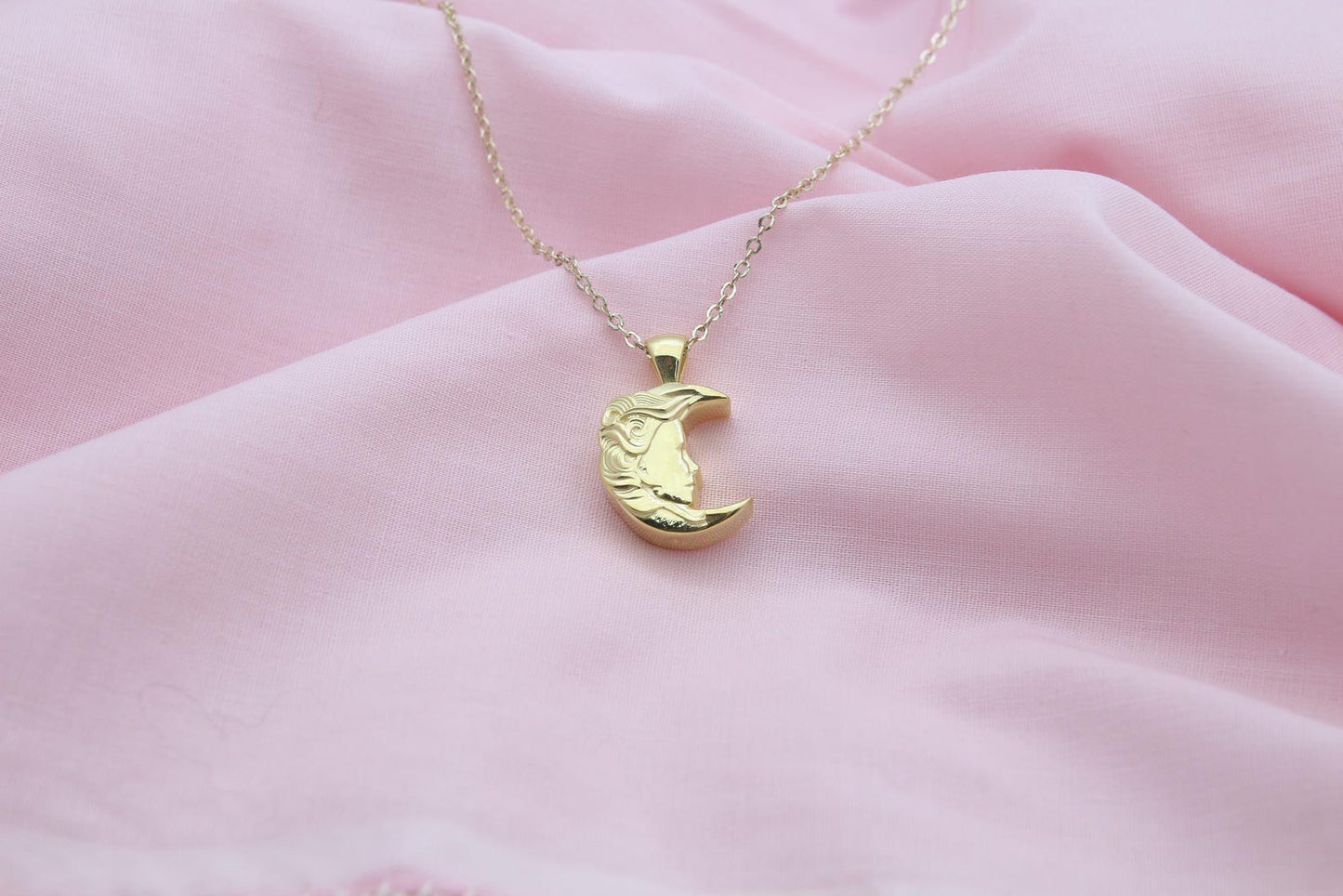 Lunar Goddess Silhouette Urn Necklace – 925 Sterling Silver Memorial Ash Pendant with Optional Engraving (16.5 mm)
