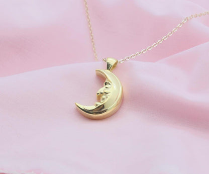 Lunar Muse Memorial Urn Necklace – 925 Sterling Silver Ash Pendant with Optional Engraving (16.5 mm)