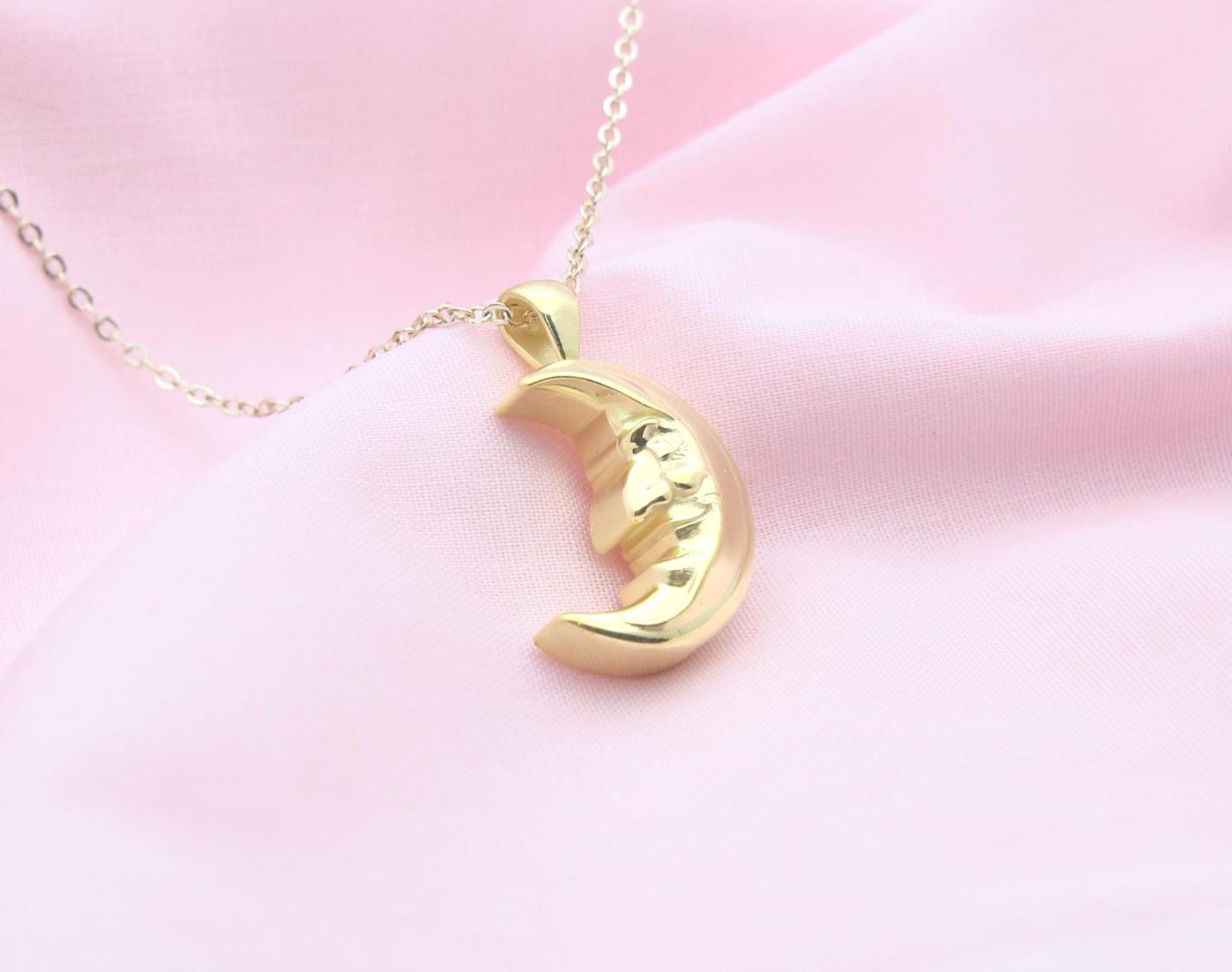 Lunar Muse Memorial Urn Necklace – 925 Sterling Silver Ash Pendant with Optional Engraving (16.5 mm)