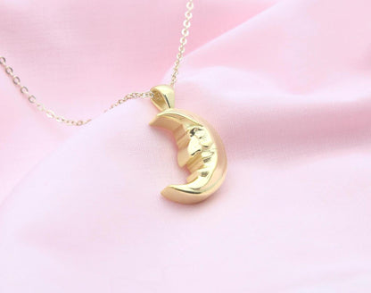Lunar Muse Memorial Urn Necklace – 925 Sterling Silver Ash Pendant with Optional Engraving (16.5 mm)
