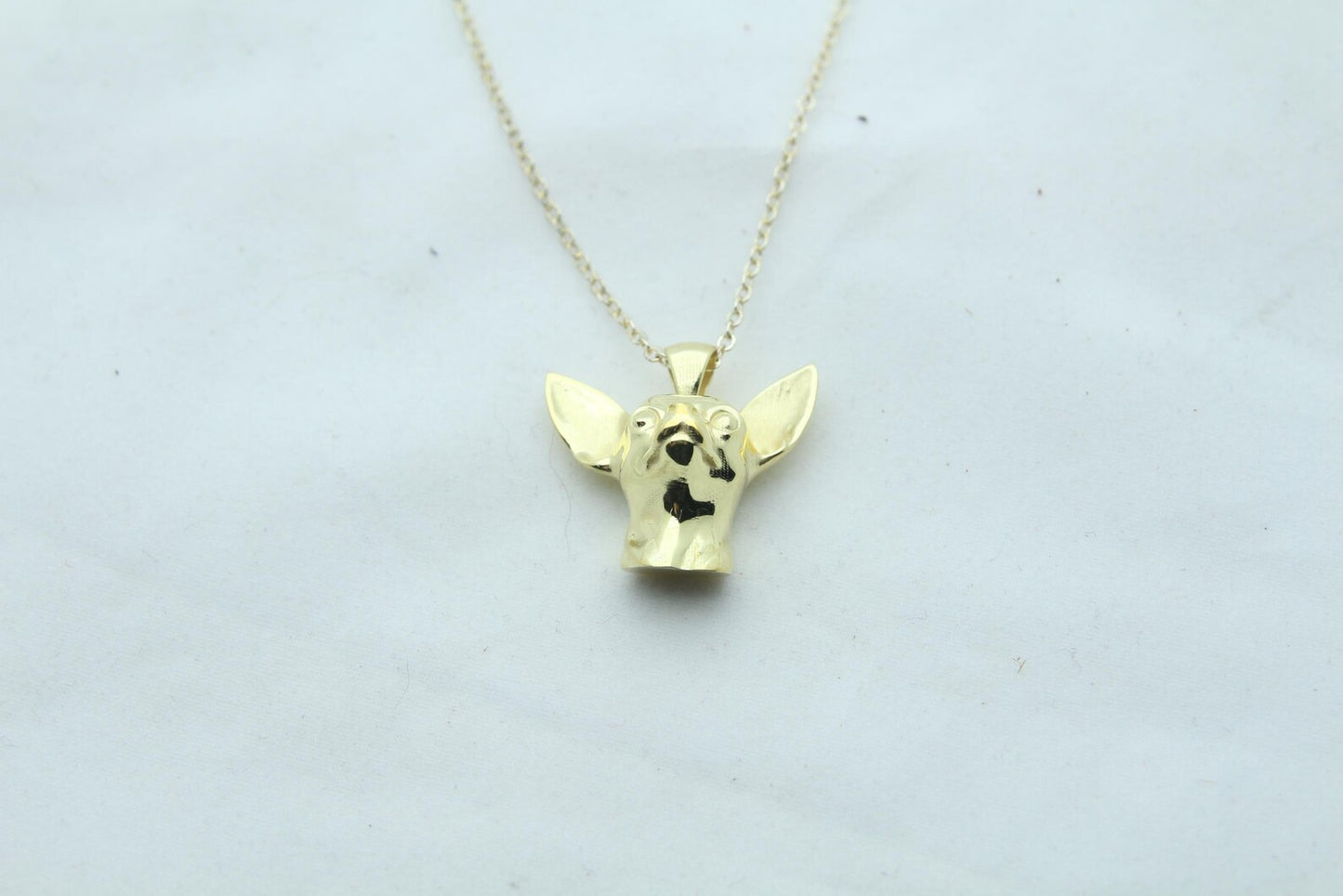 Tiny Companion Chihuahua Urn Necklace – 925 Sterling Silver Dog Ash Pendant with Optional Engraving (20 mm)