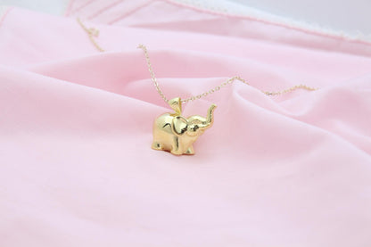 Gentle Elephant Tribute Urn Necklace – 925 Sterling Silver Memorial Ash Pendant with Optional Engraving (20 mm)