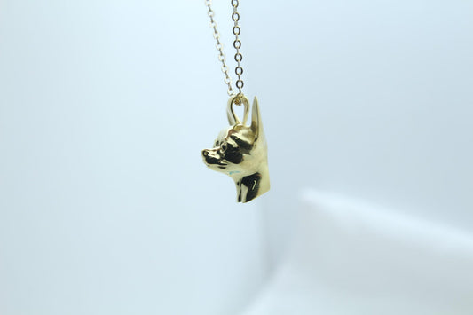 Tiny Companion Chihuahua Urn Necklace – 925 Sterling Silver Dog Ash Pendant with Optional Engraving (20 mm)