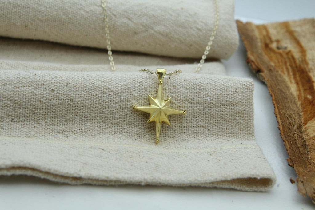 Compass Ash Holder Necklace – 925 Sterling Silver Memorial Pendant (25 mm)urn necklace