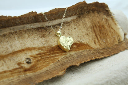 Eternal Bond Mother & Child Urn Necklace – 925 Sterling Silver Heart Ash Pendant (16 mm)