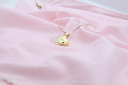 Eternal Bond Mother & Child Urn Necklace – 925 Sterling Silver Heart Ash Pendant (16 mm)