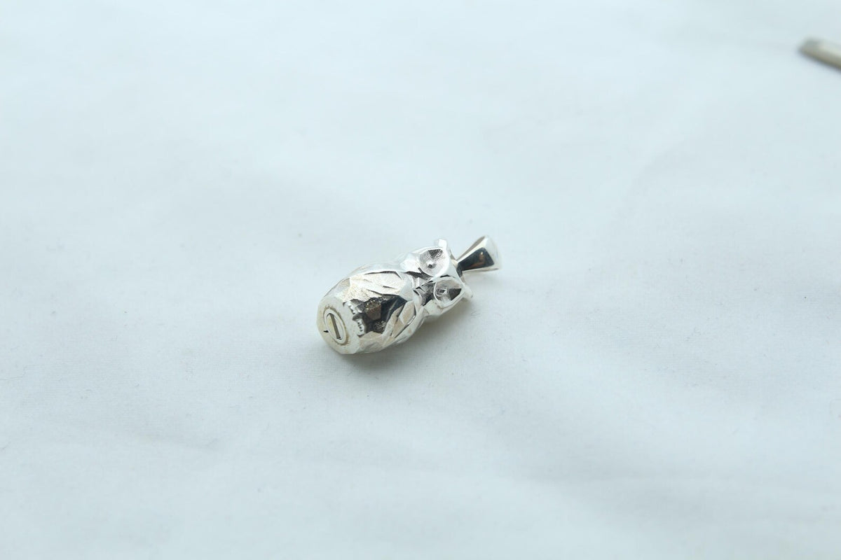 Mystic Owl Memorial Urn Necklace – 925 Sterling Silver Ash Pendant with Optional Engraving (17 mm)