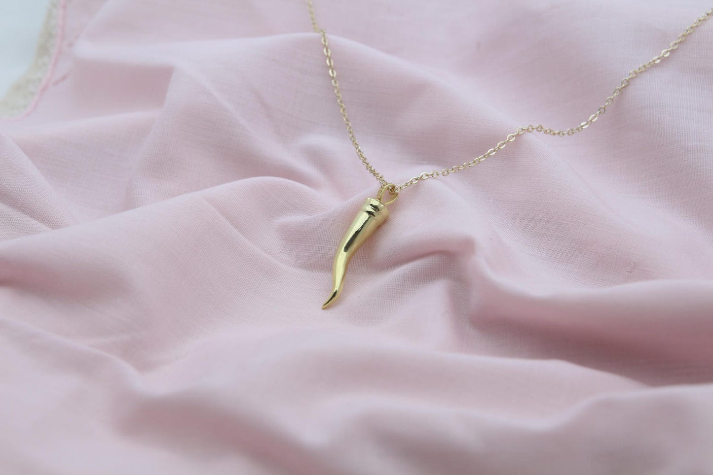 Cornicello Spirit Urn Necklace – 925 Sterling Silver Italian Horn Ash Pendant (26 mm)
