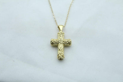 Celtic Cross Heritage Urn Necklace – 925 Sterling Silver Memorial Ash Pendant (24 mm)