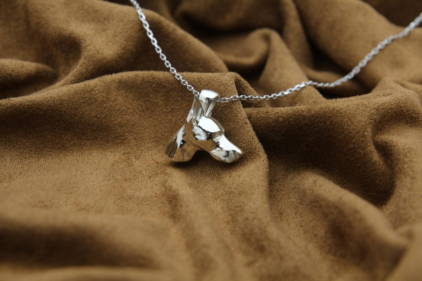 Doberman Urn Necklace – 925 Sterling Silver Dog Ash Pendant