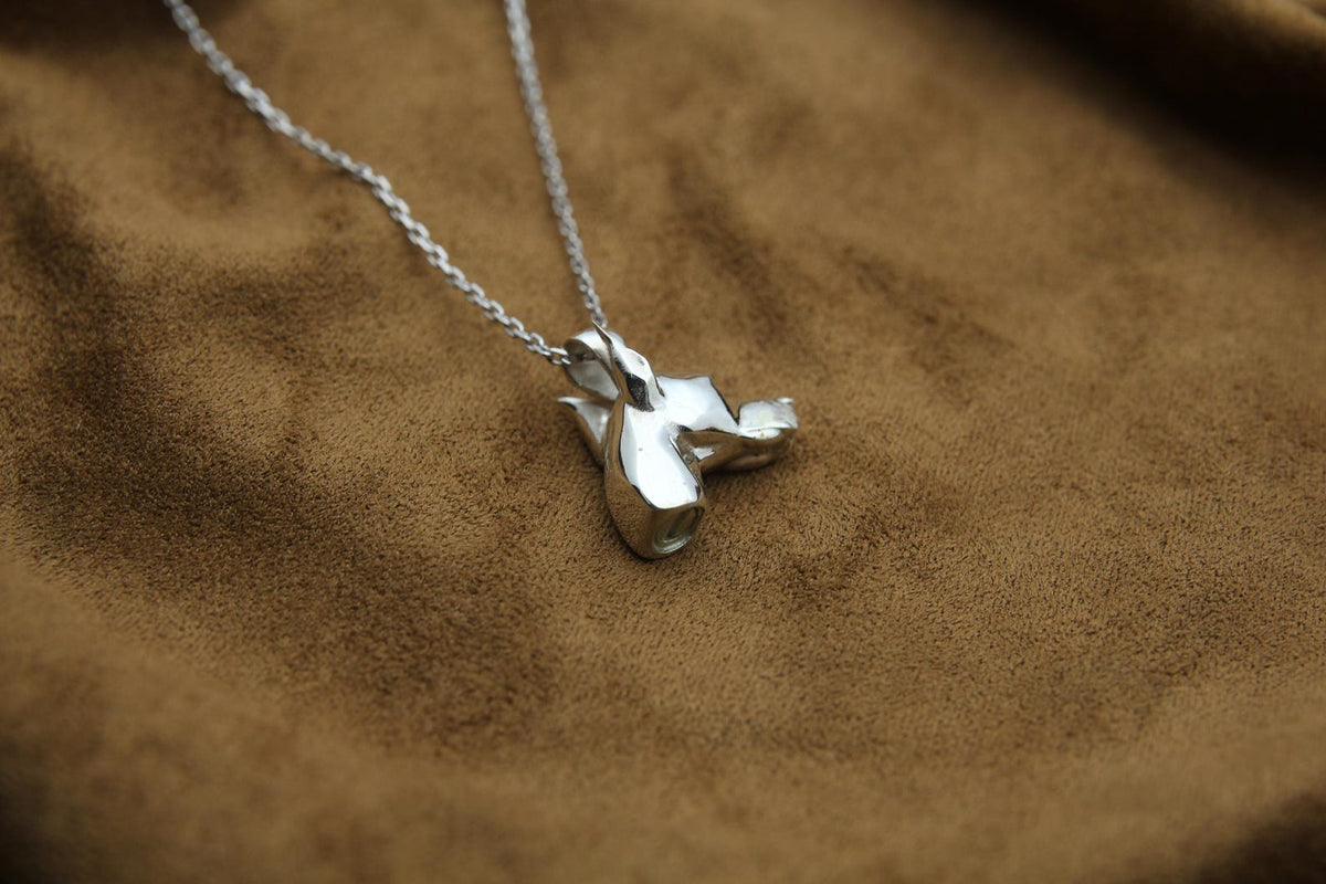 Doberman Urn Necklace – 925 Sterling Silver Dog Ash Pendant