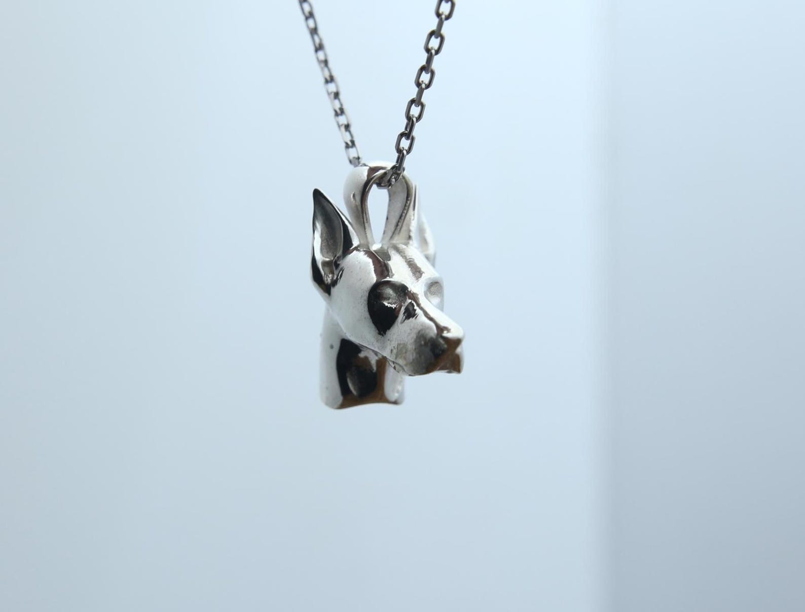 Doberman Urn Necklace – 925 Sterling Silver Dog Ash Pendant
