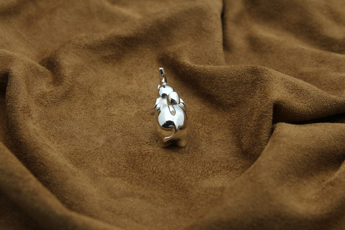 Elephant Soul Memorial Urn Necklace – 925 Sterling Silver Ash Pendant with Optional Engraving (20 mm)