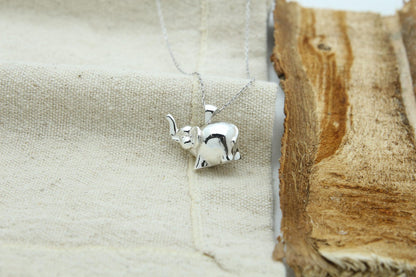 Elephant Soul Memorial Urn Necklace – 925 Sterling Silver Ash Pendant with Optional Engraving (20 mm)