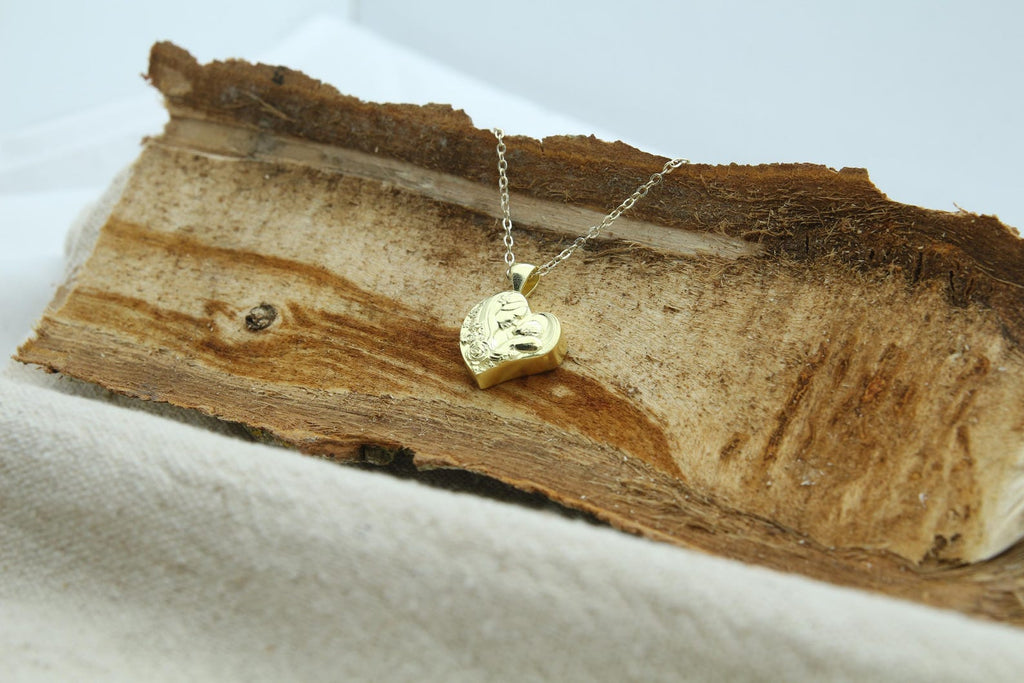 Eternal Bond Mother & Child Urn Necklace – 925 Sterling Silver Heart Ash Pendant (16 mm)