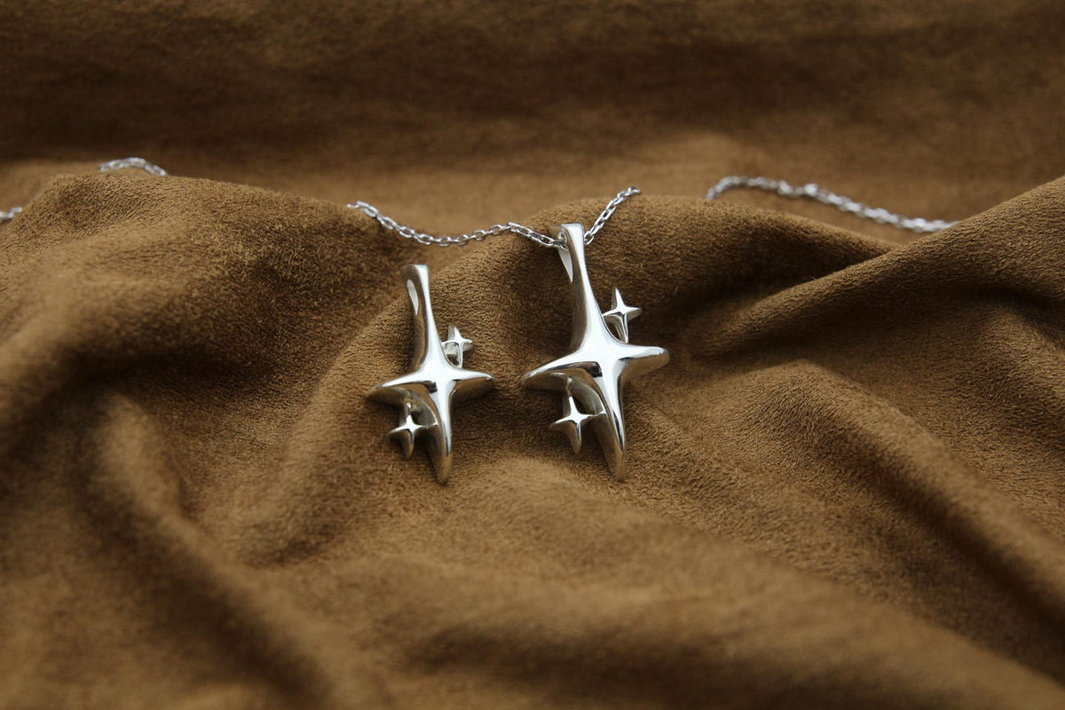 North Star Urn Necklace – 925 Sterling Silver Memorial Ash Pendant (26 mm / 32 mm)