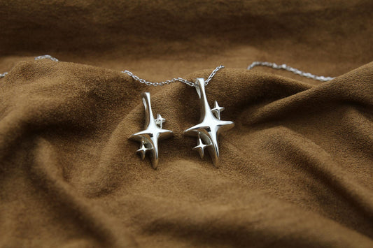 North Star Urn Necklace – 925 Sterling Silver Memorial Ash Pendant (26 mm / 32 mm)