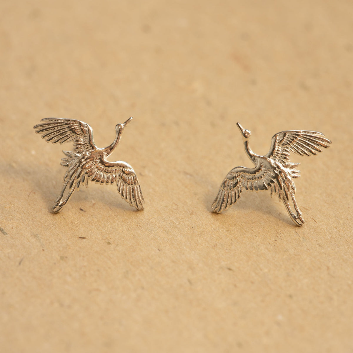 CRANE BIRD STUD EARRINGS