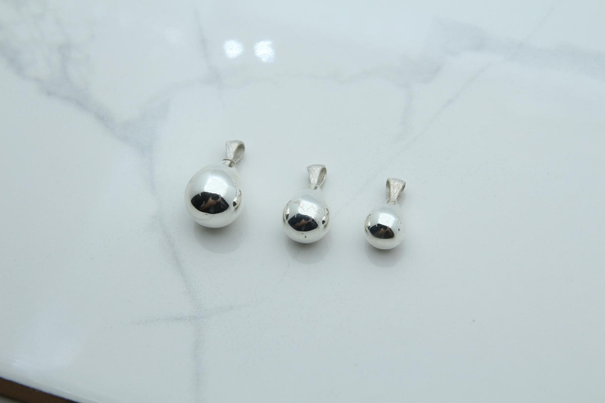 Tear Drop Urn Necklace – 925 Sterling Silver, Top-Loading Memorial Keepsake Pendant (3 Size Options)