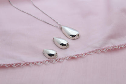 Teardrop Urn Necklace – 925 Sterling Silver Memorial Ash Pendant (16,20,26 mm)